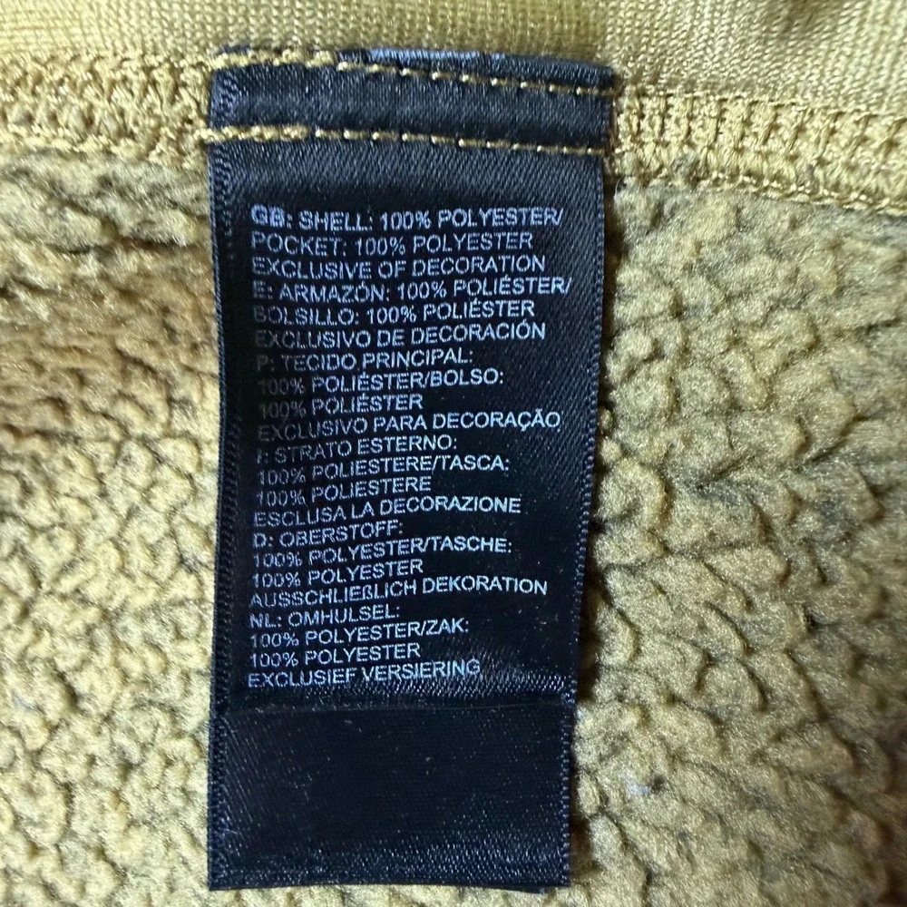 The North Face Gordon Lyons Full Zip Fleece Vest Mens Medium Olive Gold Heather